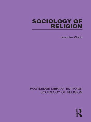 cover image of Sociology of Religion
